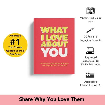 What I Love About You. Why I Love You Fill-in-the-Blank Gift Book. The Perfect Anniversary Gift for Couples.