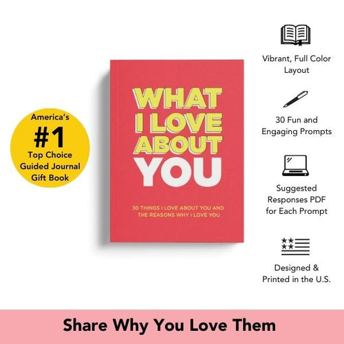 What I Love About You. Why I Love You Fill-in-the-Blank Gift Book. The Perfect Anniversary Gift for Couples.