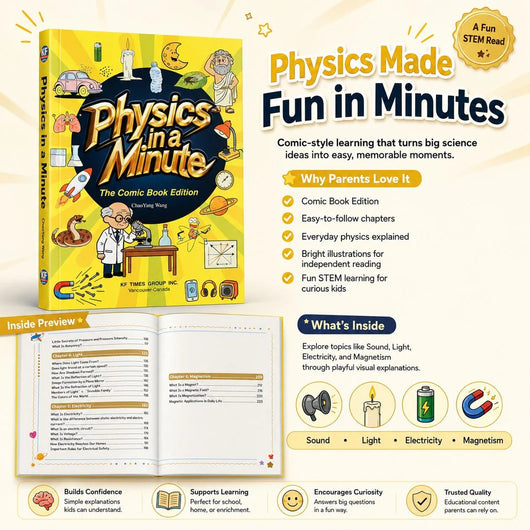 Physics in a Minute – The Comic Book Edition | Fun & Educational Physics Book for Kids
